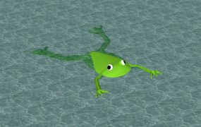 Green Frog in Water