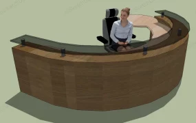 Curved Reception Counter