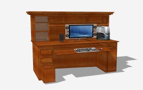 Computer Desk with Hutch