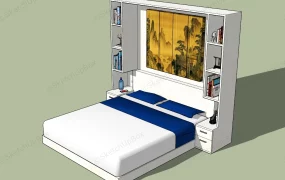 Bed With Bookshelf Headboard