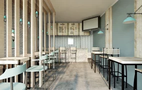Rustic Coffee Shop Interior Design