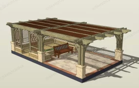 Wood Pergola Patio Design