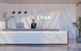 Modern Office Reception Desk