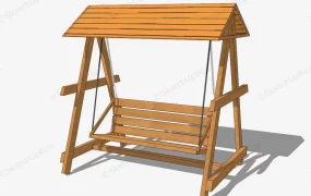 Wood Swing With Roof