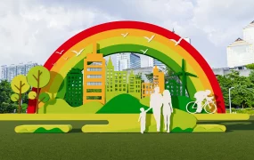 Colorful Eco Themed Installation