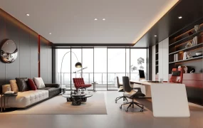 Modern Luxury Executive Office With Reception Lounge