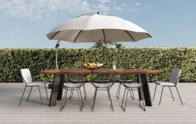 Patio Dining Set With Umbrella