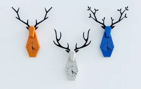 Deer Head Wall Clocks