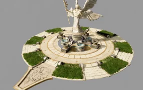 Classical Fantasy Winged Angel Statue Fountain