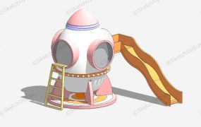 Rocket Ship Slide Playground