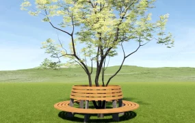 Circular Bench Around Tree