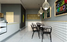 Small Modern Bubble Tea Shop Design