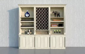 Tall Cupboard With Wine Rack