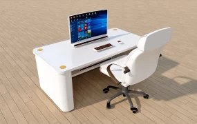 White Computer Desk And Chair Set