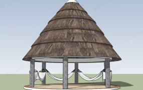 Round Thatched Pavilion