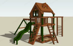 Wood Backyard Playset