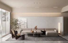 Wabi Sabi Modern Living Room