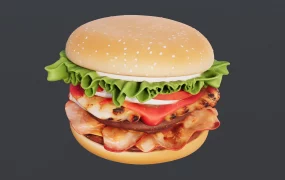 Bacon Burger With Lettuce