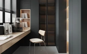 Modern Black Home Office Design