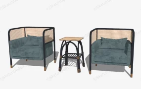 Bamboo Accent Chair And Table