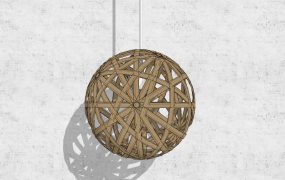 Bamboo Sphere Pendant Light