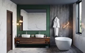 Modern Spa Inspired Primary Bathroom Design