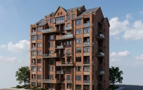 Mid Rise Brick Apartment Building