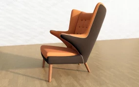 Modern Wingback Armchair