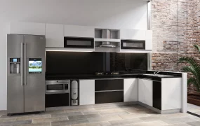 Contemporary High Tech L Shaped Kitchen Design