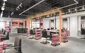 Modern Industrial Style Hair Salon