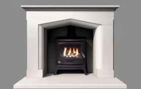 Metal Fireplace With Surround