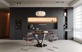 Ultra Modern Dark Dining Room