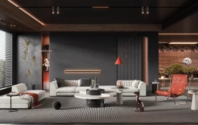 Dark Modern Living Room