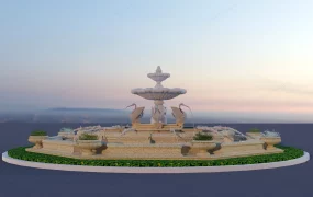 Modern Large Outdoor Water Fountain
