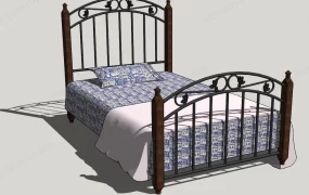 Vintage Metal And Wood Bed