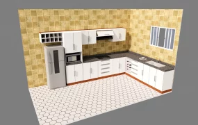Convenient L Shaped Kitchen Design