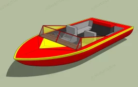 Red Speed Boat
