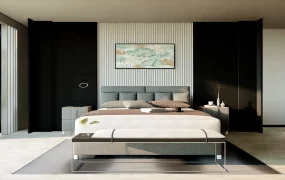 Brown And Gray Bedroom