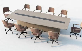Conference Table With Chairs Set