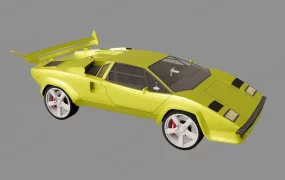 Yellow GT Sports Car