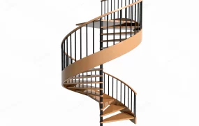 Wood Spiral Staircase