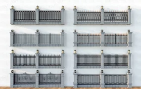 Fence With Pillars Collection