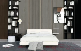 Bedroom With Bookshelves Idea