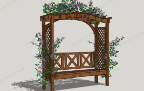 Garden Arbor Bench Design Idea