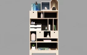 Scandi Style Wooden Bookcase