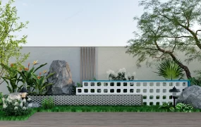 Outdoor Patio Wall Idea