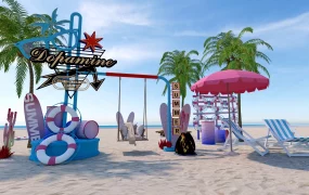 Beach Dopamine Art Installation