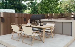 Outdoor Kitchen And Dining Idea