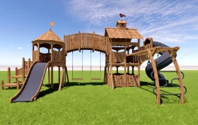 Outdoor Wood Playset