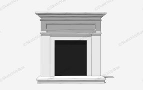 White Fireplace Surround
